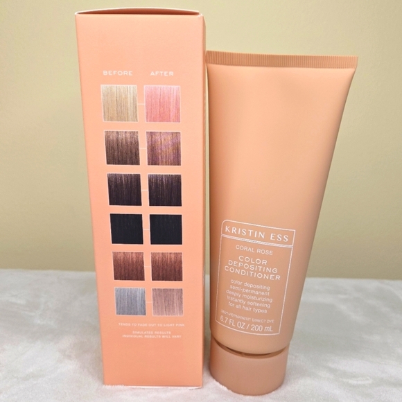 Kristin Ess Color Depositing Conditioner 6.7 Oz Coral Rose Semi-Permanent - Picture 3 of 7